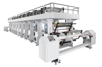 Shaftless rotogravure prentunarvél